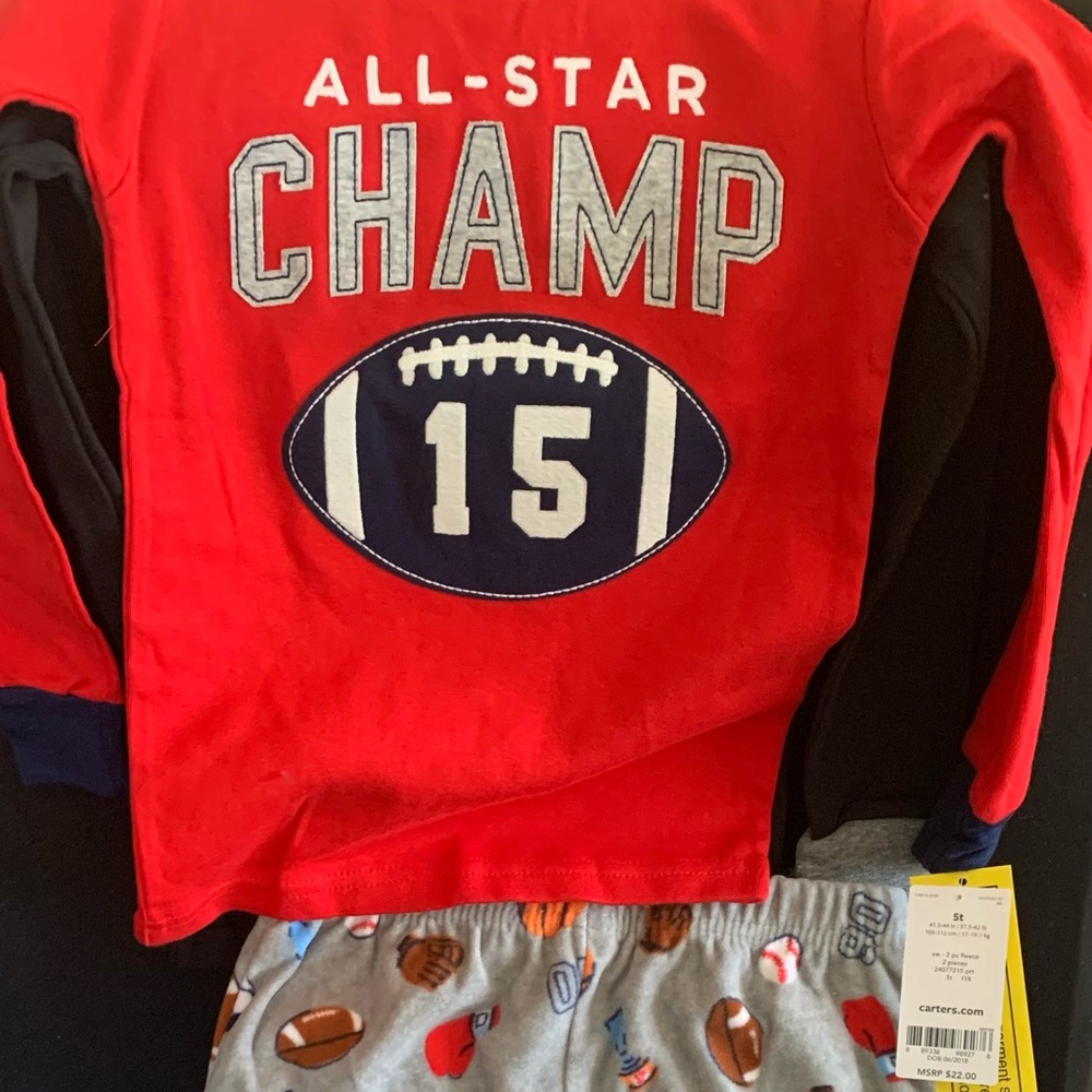 carters new pajamas boys 5t